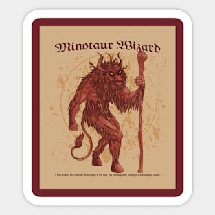 Minotaur wizard Sticker